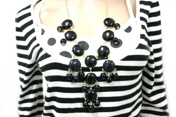 

Fashion Women Bubble Bid Bead Statement Party Necklace Pendant AAA +3