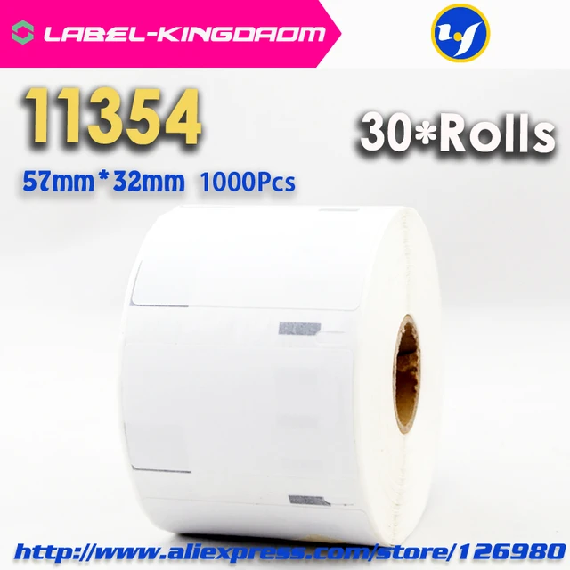 Best Price 30 Rolls Dymo Compatible 11354 Label 57mm*32mm 1000Pcs Compatible for LabelWriter 400 450 450Turbo Printer Seiko SLP 440 450 Best Price 30 Rolls Dymo Compatible 11354 Label 57mm*32mm 1000Pcs Compatible for LabelWriter 400 450 450Turbo Printer Seiko SLP 440 450