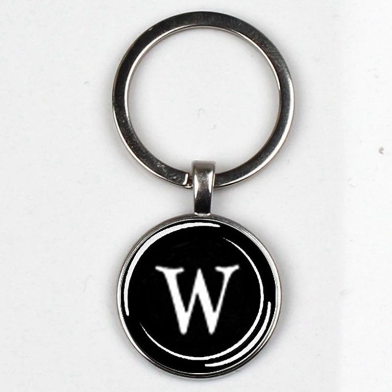 XKHLHJ 26 English alphabet keychain name first letter ABCD pendant key chain car wallet handbag men and women jewelry gift XKHLHJ 26 English alphabet keychain name first letter ABCD pendant key chain car wallet handbag men and women jewelry gift