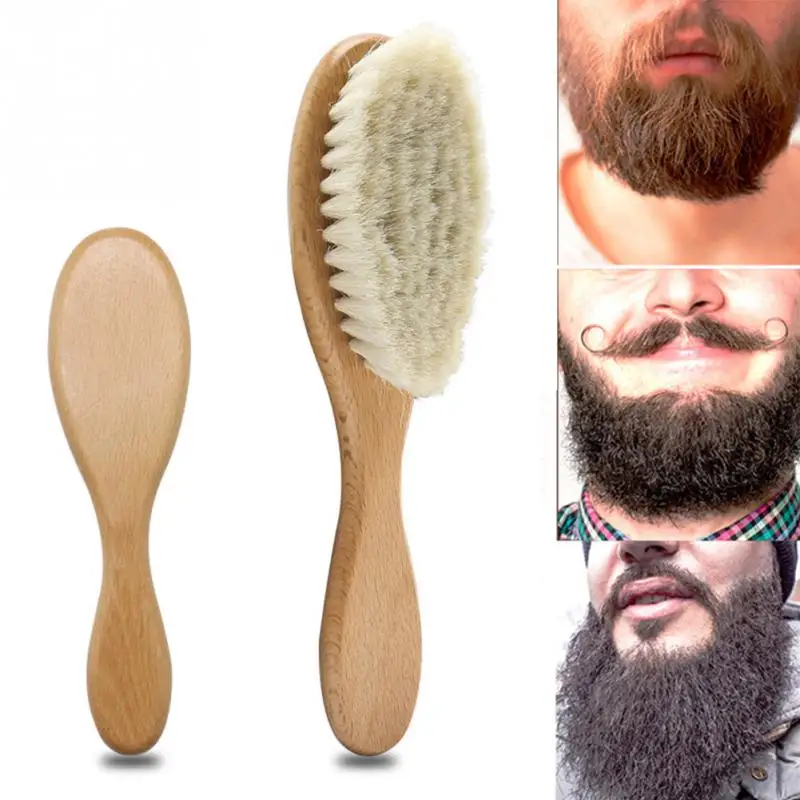 

Retro Comb Wood Handle Mustache Brush Oil Hair Grooming Beech Styling