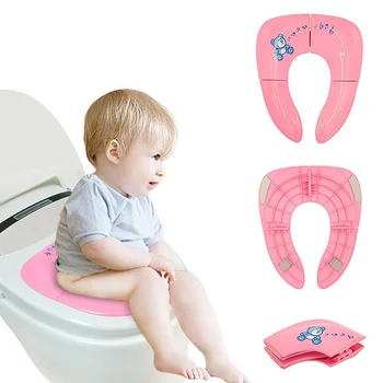 

Baby Travel Folding Potty Seat Pad Cartoon Toddler Foldable Portable Toilet Training Seat Mat Children Urinal Pot Cushion