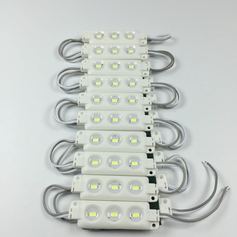 

DC12V 5730 LED Module Injection Molding 3 leds 0.72W Backlight for Signage Waterproof IP66 Wholesale 1000pcs/lot