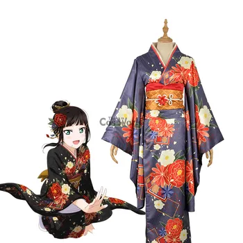 

LoveLive!Sunshine!! Aqours New Year Kurosawa Dia Yukata Kimono Dress Uniform Outfit Anime Cosplay Costumes