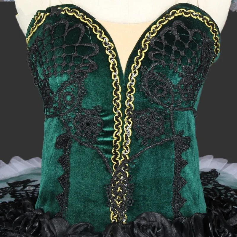 adult-Velvet-Green-Don-Quixote-ballet-professional-tutu-Blue-Emerald-Pancake-Tutu-Costume-Ballet-YAGP-Ballet (2)_conew1