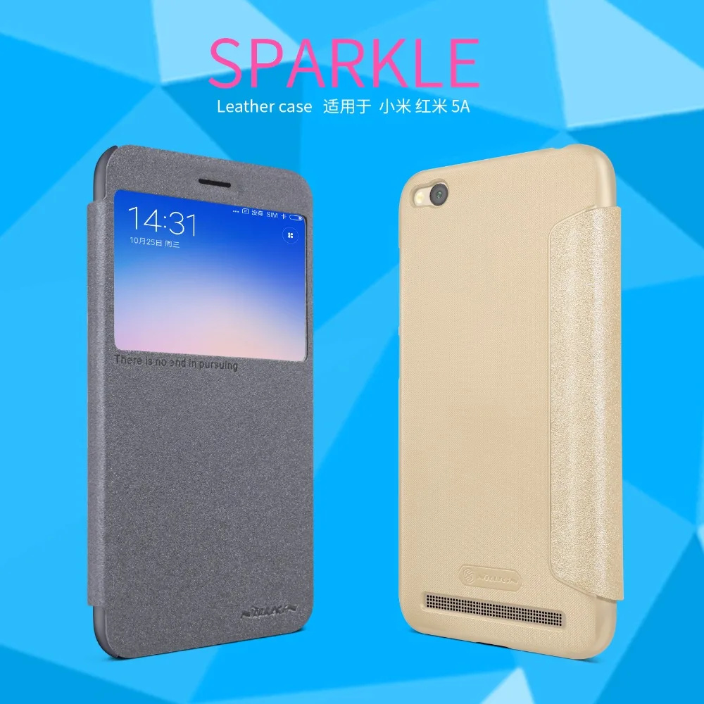 

NILLKIN Sparkle Case For Xiaomi redmi 5A case redmi5A flip cover leather case with Retailed Package