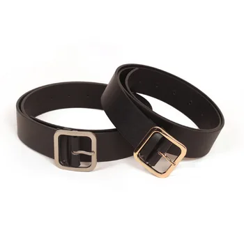

Women New Black PU Buckle belts Fashion Jeans with a Decorative belt