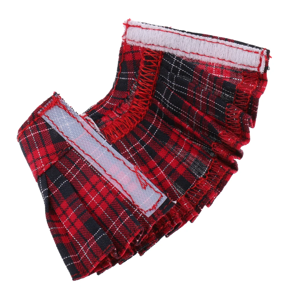 Classic Pleated Skirt Dress for 12inch Blythe Doll Party Casual Outfit red/green/black/pink