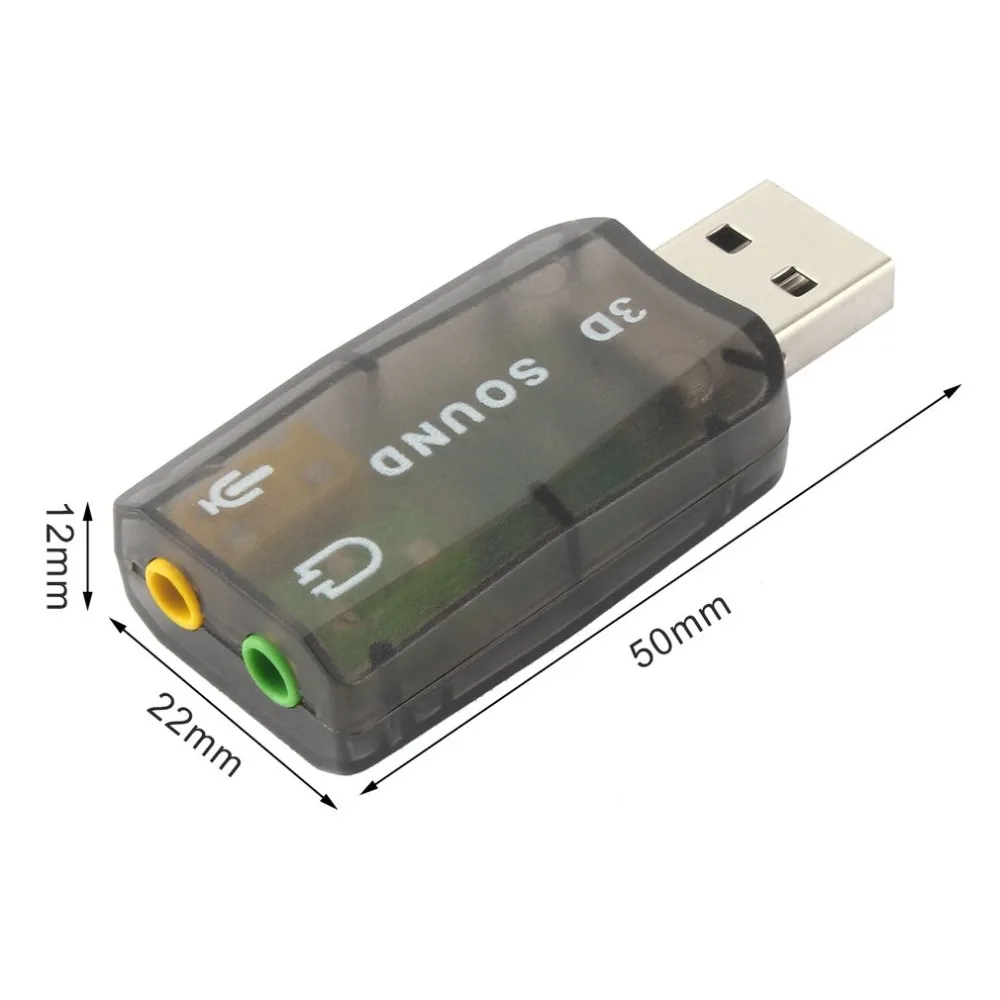 USB аудио адаптер 2 0 Звуковая карта Внешний конвертер с 3 5 мм гарнитура микрофон