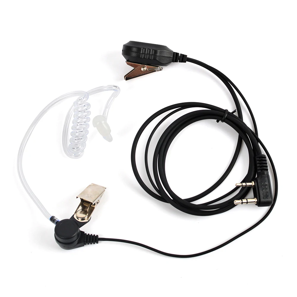 2PCS Best 2 Pin PPT Walike Talkie Earpiece Air Acoustic For Two way Radio headest kenwood Radios BAOFENG UV-5R BF-888s | Мобильные