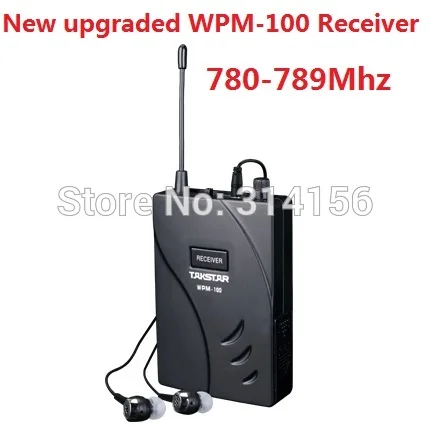 Новая версия TAKSTAR WPM-100/WPM100R беспроводной монитор система приемник UHF беспроводной приемник+ наушники(не включает передатчик