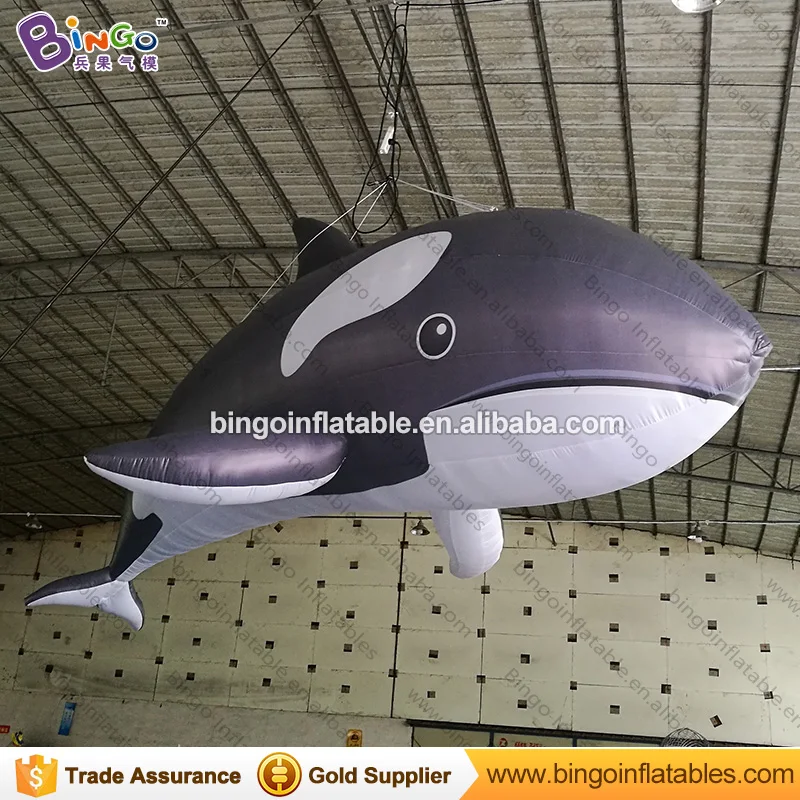  5m long inflatable whale with mini blower toy