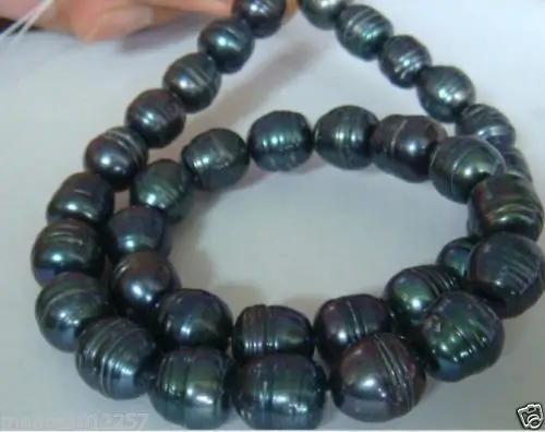 

Hot sale new Style >>>>>HUGE 14-16mm SOUTH SEA BLACK BAROQUE PEARL CLASSIC NECKLACE 17 INCHES