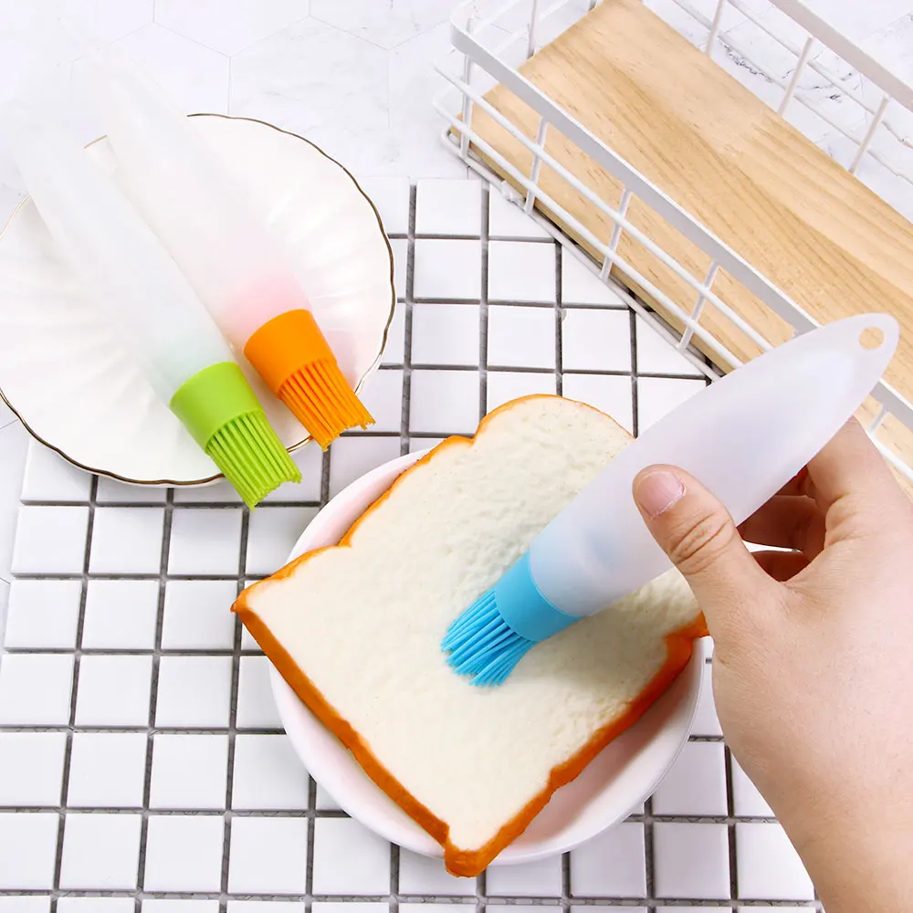

1PC Silicone Tube Cooking Food Baking Tool Chocolate Egg Liquid Oil Pen Cake Butter Bread Pastry Brush Baking Tool