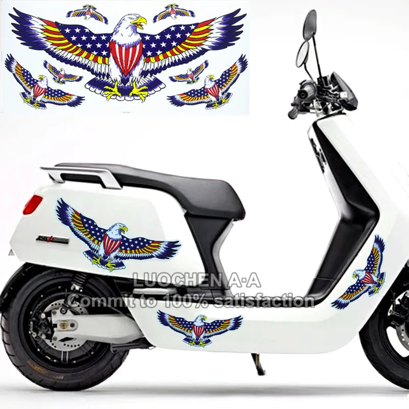 Car Motorcycle Stickers Eagles Colorful Craetive Decals For Doors