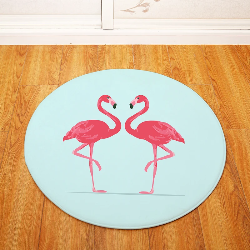 Высокое качество ковры с Фламинго круглый коврик в гостиную Мультяшные ковры двери коврик для Спальня Fornasetti ковер