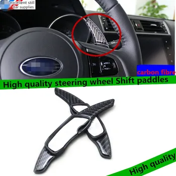 

High quality steering wheel Shift paddles carbon fibre trim 2pcs for Forester Outback Legacy Impreza