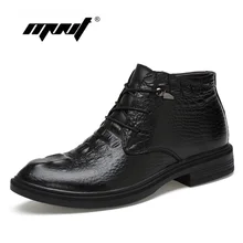Mode Stiefeletten Super Warm Plus Größe Echte Natürliche Leder Schneeschuhe Handgemachte Winter Schuhe