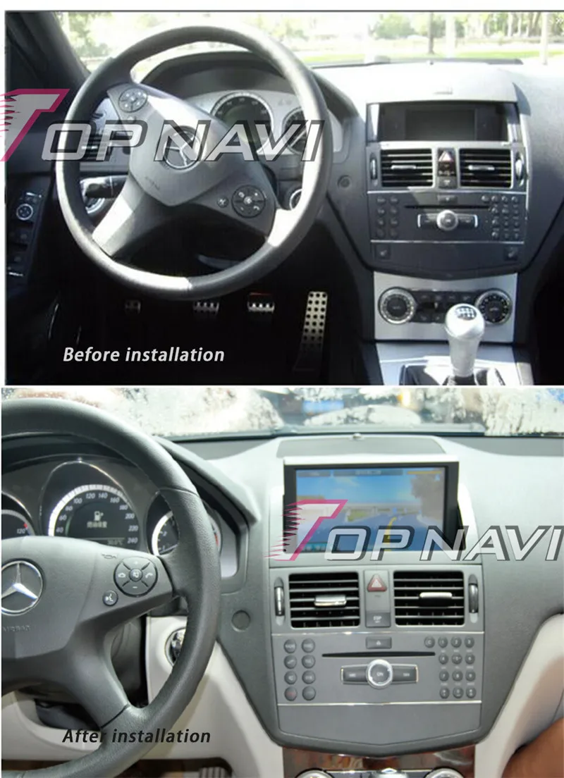 TOPNAVI Восьмиядерный Android 9,0 автомобильный стереоплеер радио для Mecerdes Benz C-W204(2007 2008 2009 2010 2011) gps навигация без DVD