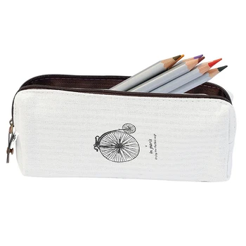 

2018 Hot Vintage Student Pen Bag Pencil Case Canvas Coin Purse Pouch Cosmetic Makeup school supplies Stationery Set A70