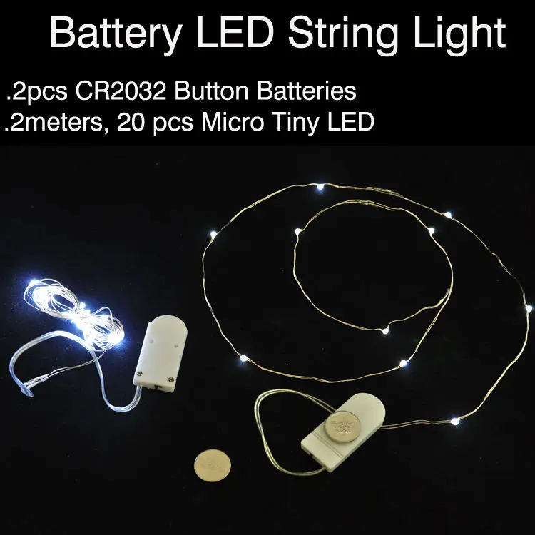 10pcs Lot Cr2032 On Battery 2m 20led Micro Tiny Led String 10pcs Lot Cr2032 On Battery 2m 20led Micro Tiny Led String Lights Fairy Light For Christmas Party Wedding Decor In From