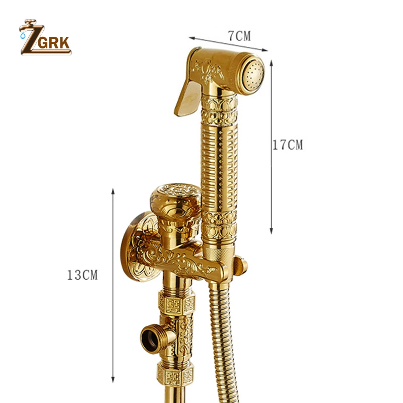 ZGRK задник биде Ракель золотой кран для ванной Душевой системы водопроводный кран хвост анальный насадка настенный ручной гигиенический