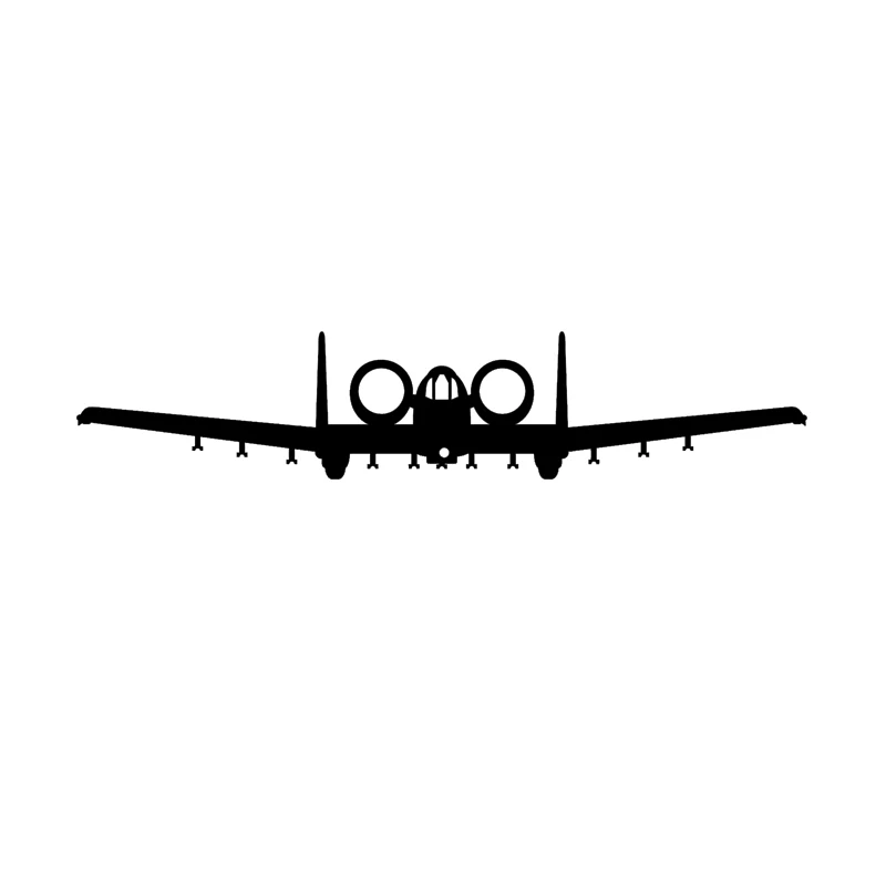 

HotMeiNi 18cm A10 Front View Decal Aviation A-10 Jet Aircraft Pilot Car Sticker Black/Sliver
