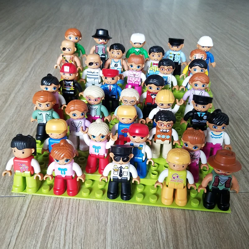 Big Brick Action Figures Blocks Compatible With legoing Duplo Figures Animal Train Building Blocks Education Toys For Baby