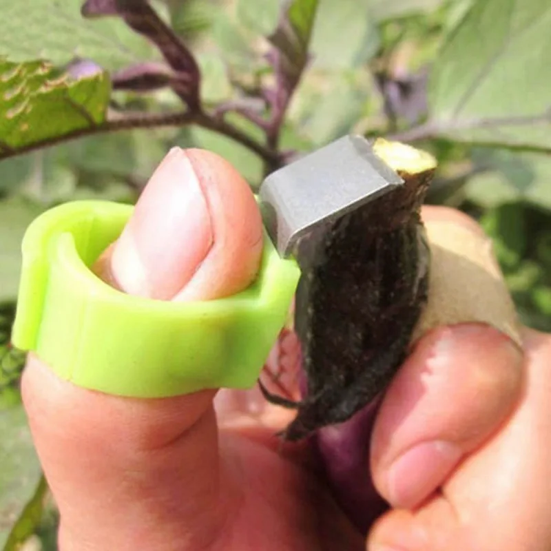 Садовые Инструменты Овощной сбор фруктов лезвие томат огурец виноград оранжевый ВЫБОР палец кольцо садовые ножницы для дынь кольца