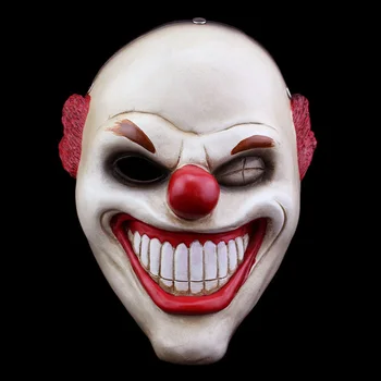 

Fashion Game Payday Mask Cosplay New Red Nose Clown Resin Party Mask Scary Halloween Props