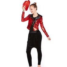 MiDee для девочек, костюмы в стиле джаз Блестки Свободные Штаны-шаровары брюки для девочек Бальные платья в стиле «хип-хоп» танцевальные костюмы детские