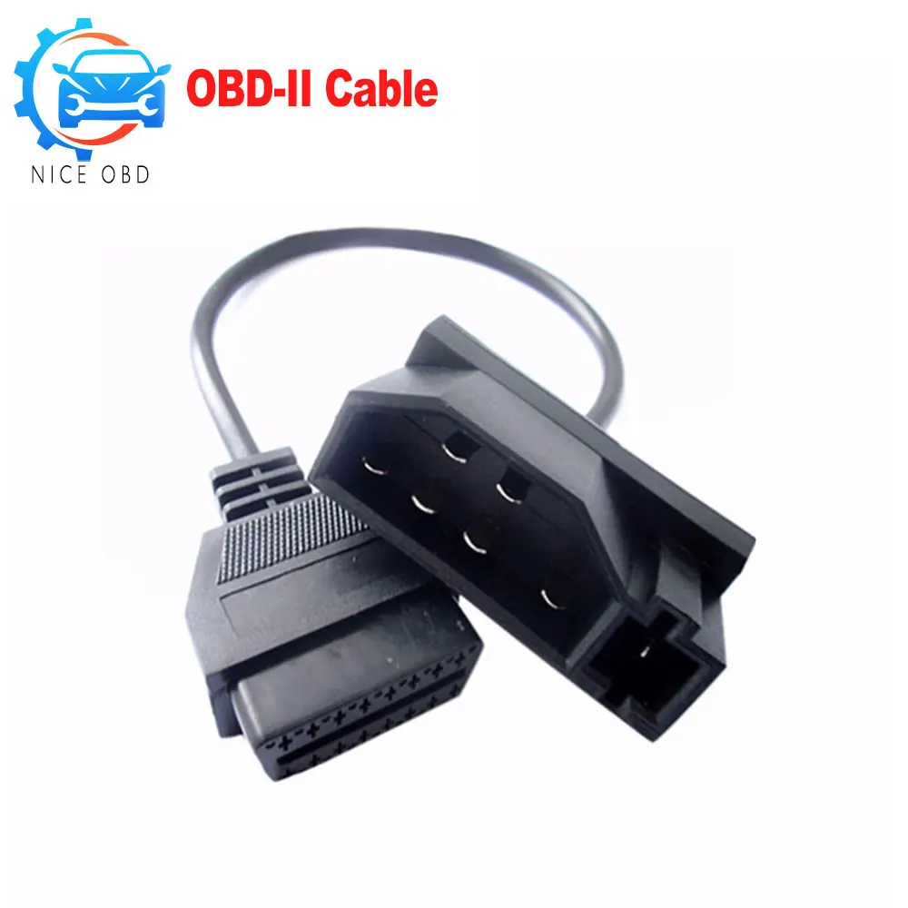 

for fo-rd 7Pin to OBD 16 Pin 16Pin Female Car Diagnostic Tool OBD2 OBDII DLC Adapter Converter Cable balck color