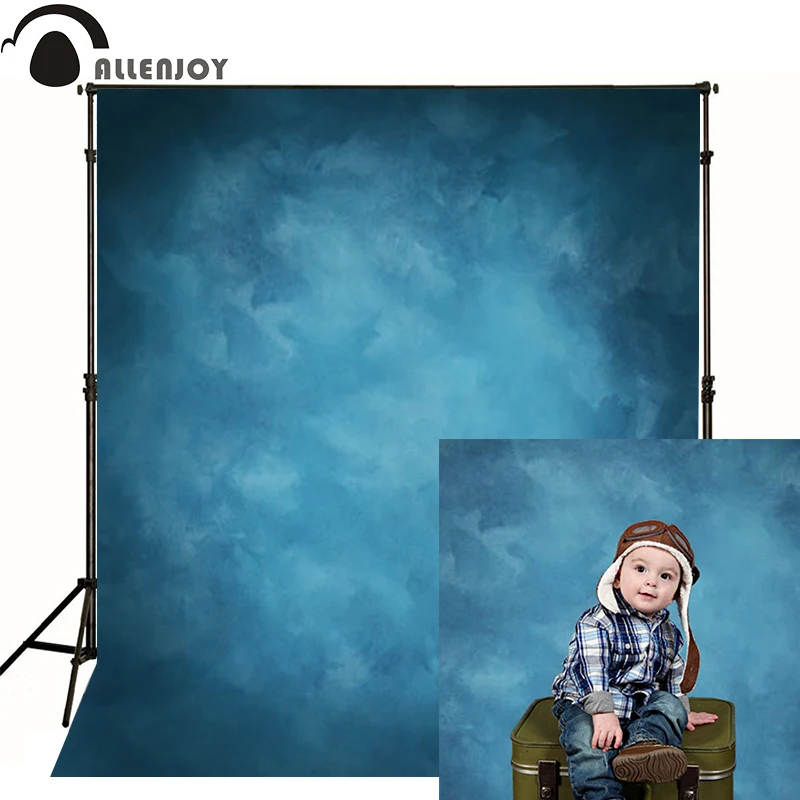 Allenjoy виниловый тканевый фон для фотосъемки старый мастер синий фотостудии гранж