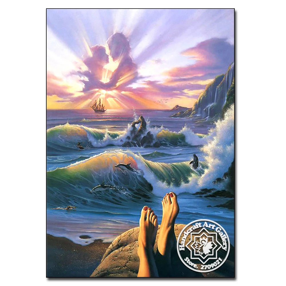 Moonzero Diamond Embroidery 5D Diamond Painting People Cross Stitch DIY