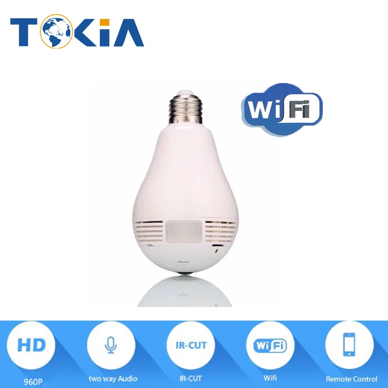 

wifi LED Bulb camera Panoramic 960P wireless bulb camera IP Camera Light Home Security System For IOS Android home alarm system