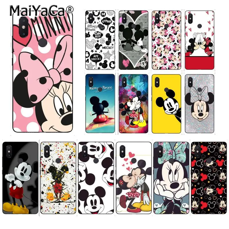 

MaiYaCa Beauty Kissing Mickey and Minnie Phone Case for Xiaomi Mi 6 Mix2 Mix2S Note3 8 8SE Redmi 5 5Plus Note4 4X Note5