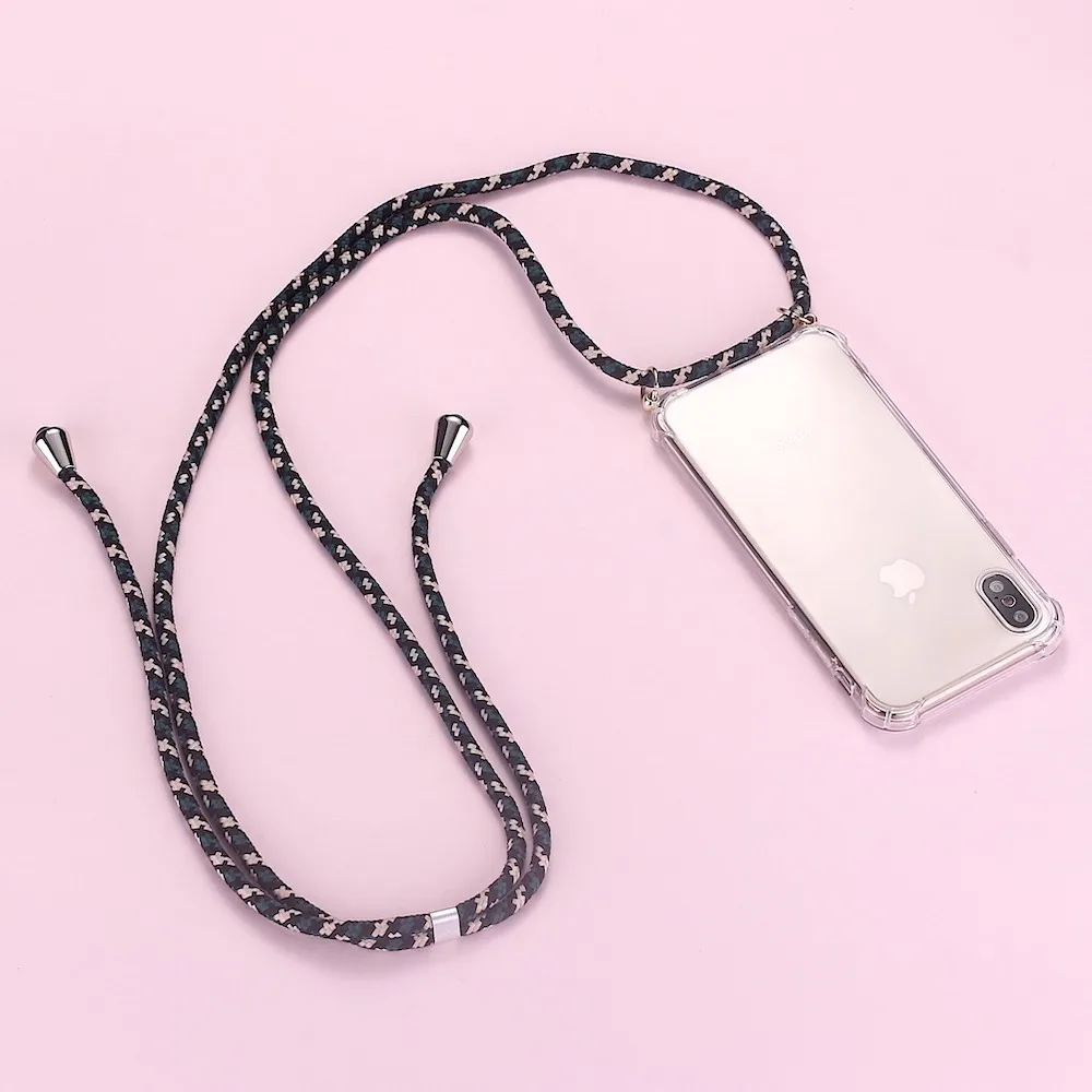 

Strap Cord Chain Phone Girl Necklace Lanyard Mobile Phone Case for Carry Cover Case to Hang For iPhone XS Max XR X 7Plus 8Plus