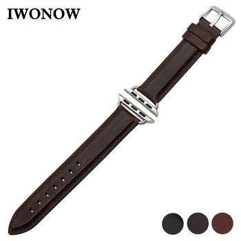 

Top Layer Oil Wax Genuine Leather Watchband for 38mm 42mm iWatch Apple Watch Band Stainless Steel Buckle Strap Wrist Bracelet