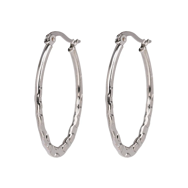 51794-SV Fashion snoops серьги-кольца ювелирные изделия блестящие серьги с гладкой поверхностью Прозрачный Круг Круглый обруч Шарм Серьги Pendientes для женщин - Окраска металла: 51794-SV