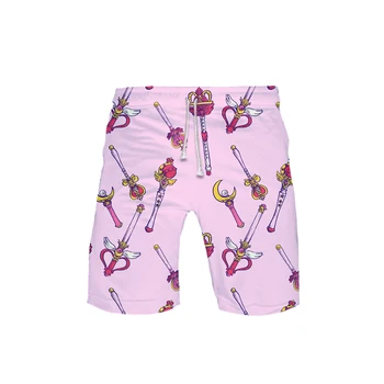 

Hip hop Sexy Style of 3D Sailor Moon print Summer Girl Recreational style shorts hot sale Harajuku Leisure style Beach Shorts