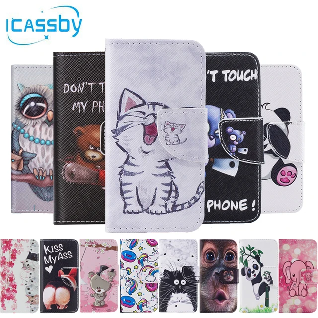 Cheap sFor Coque Samsung Galaxy J3 2016 Case Cute Panda Cat Owl Leather Flip Wallet Phone Cases For Samsung J3 Cover Etui Capinha