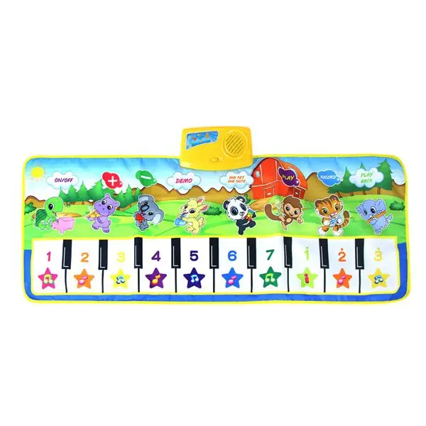 Piano Keyboard Dancing Mat Electronic Funny Animal Press Carpet Musical Blanket Baby Toys For Kids Toddler