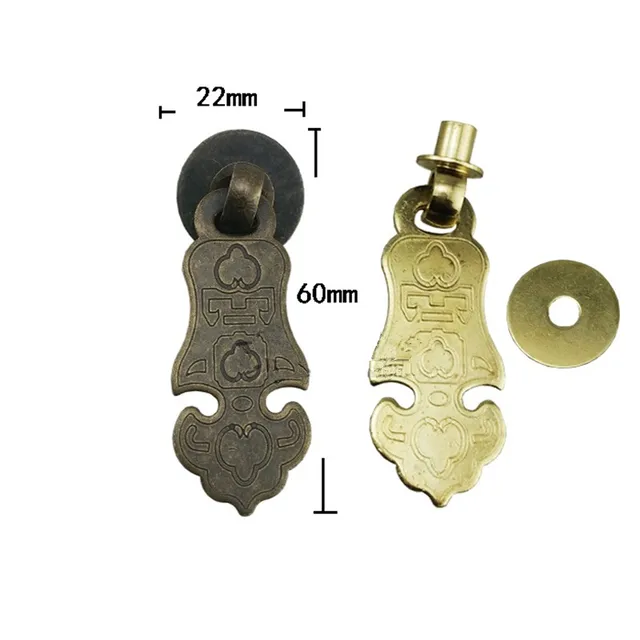 Antique Brass Handle Drawer Wardrobe Door Small Handle With Screw Driver,Pattern Carved Lucky