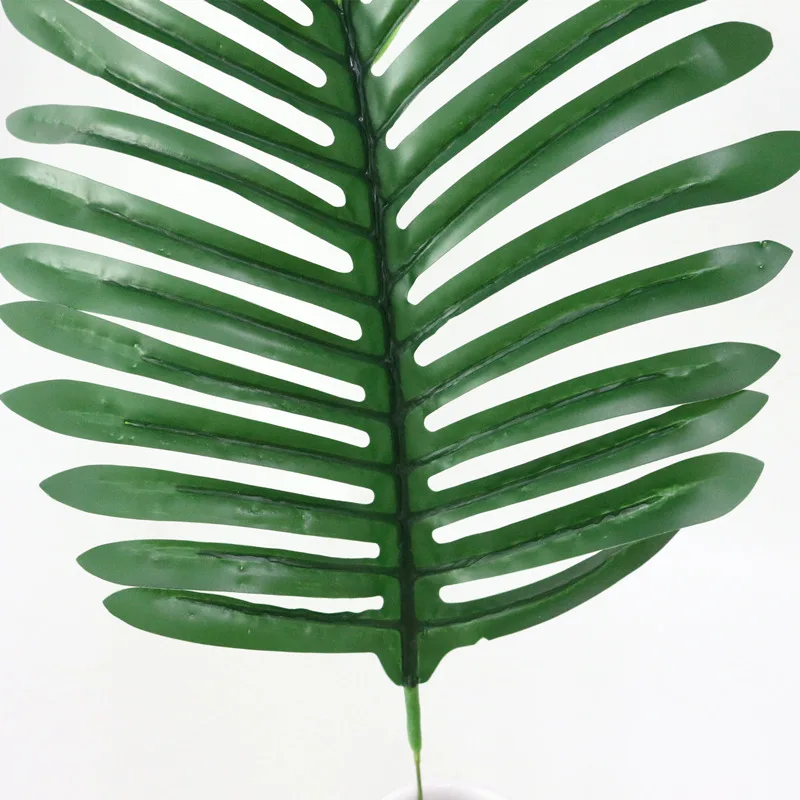 JAROWN Simulation Plants Palm Green Leaf Plastic Leaves Coconut Leaves Flower Arrangement Accessories Wedding Shooting Props (14)