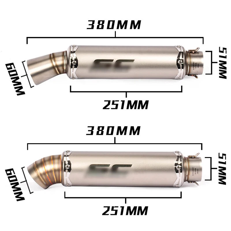 Универсальный мотоцикл грязи велосипед выхлопная труба модифицированный скутер выхлопная Муфельная подходит для большинства мотоциклов ATV