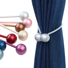 2 PCS Creative Candy Ball  Magnetic Curtain Tiebacks Window Drapery Rope HoldBack with Stoving Varnish Ball for Drapes Decor