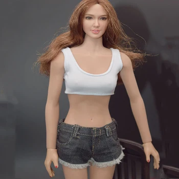 

1/6 Scale Female Sexy Vest Denim Shorts Full Set Clothes Accessory JXTOYS-017 Series Fit for 12" Action Figure Body in Stock