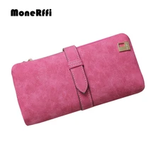 MoneRffi, женские матовые кожаные кошельки на молнии с отделением для карт и отделением для монет