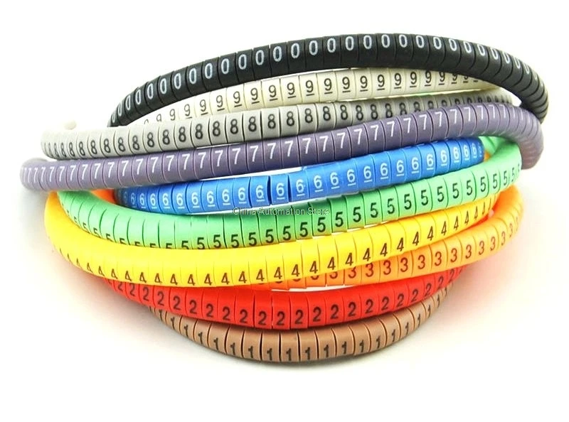 

1000Pcs 0 to 9 number Cable Wire Marker EC-0 1.5mm2