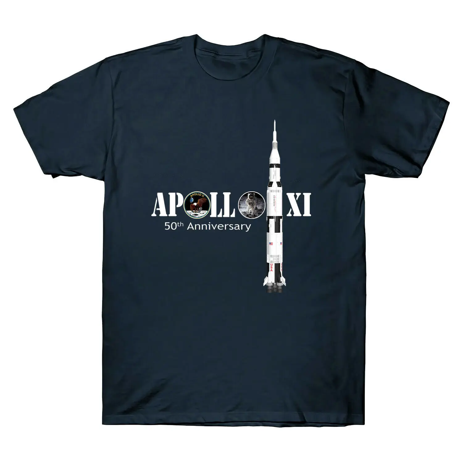 

Apollo 11 50Th Anniversary Moon Landing Science Lover New 2019 Fashion Hot Short Sleeve Brand Concert T Shirts