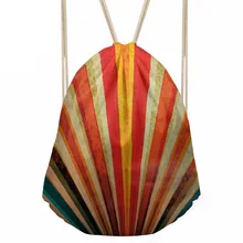 Женская сумка на шнурке с узором в виде линии, рюкзак для девочек, полосатая упаковка, сумки для подростков, детская маленькая сумка-портфель Mochilas